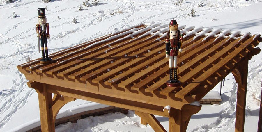 hunter-winter-pergola2 timber frame pergola
