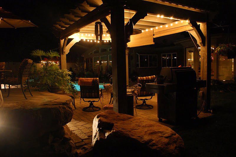 Pergola at night