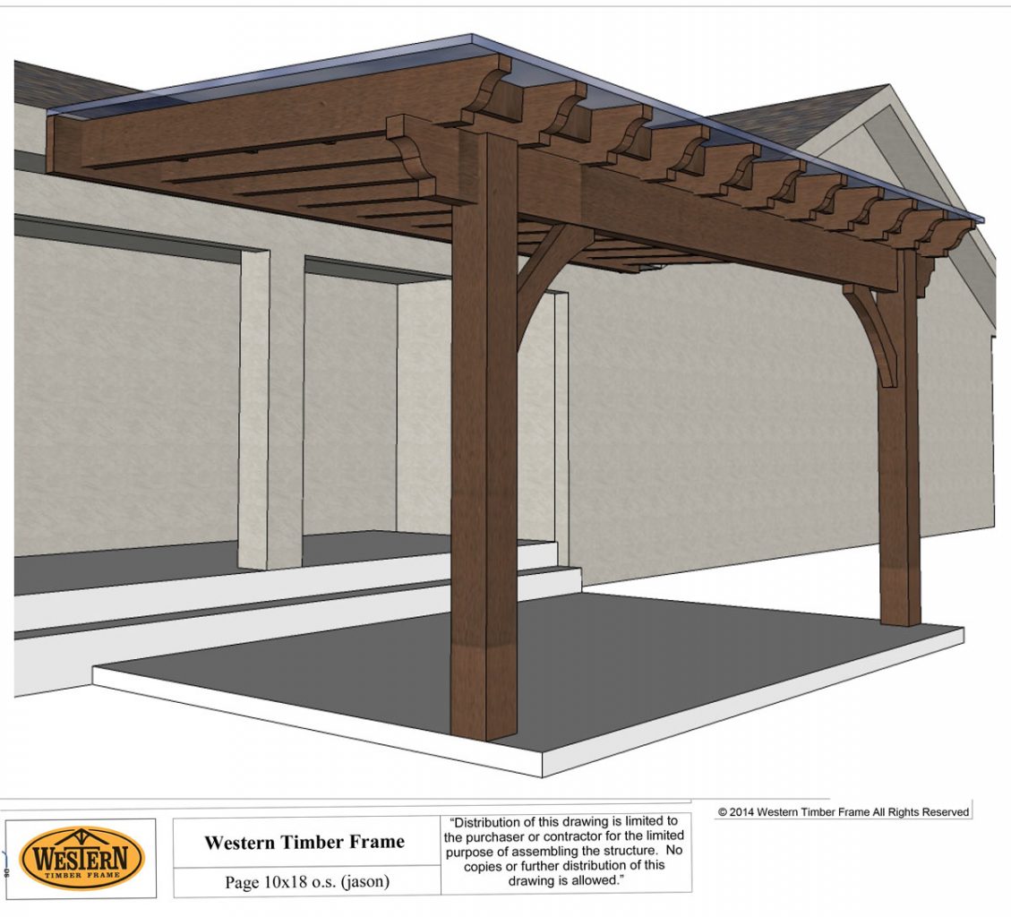 pergola plan corrugated roof