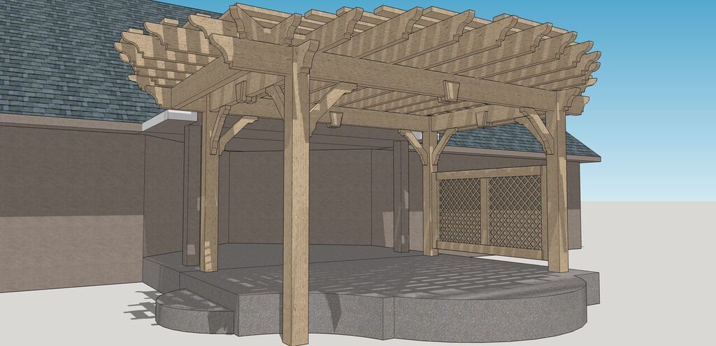 timber frame pergola design plan