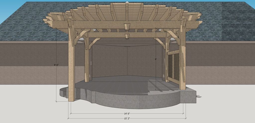 timber frame pergola design plan