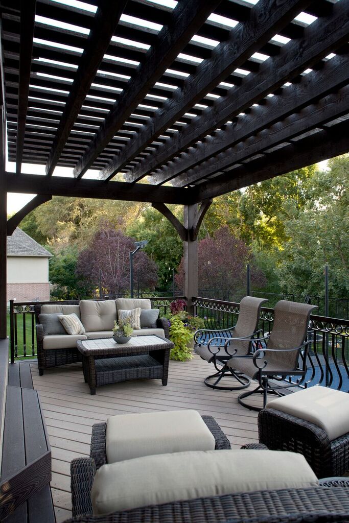 pergola deck furniture