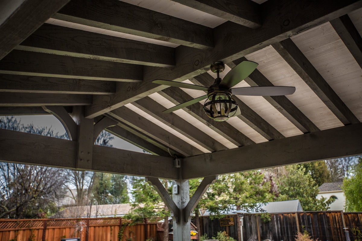 outdoor fan pavilion roof