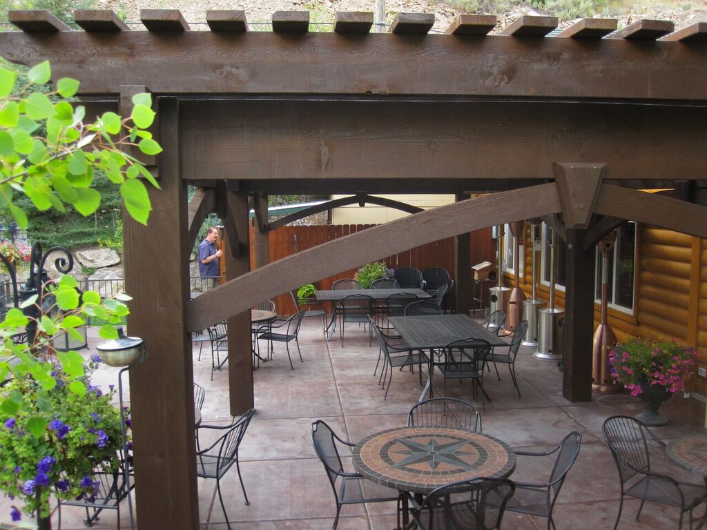 outdoor dining area