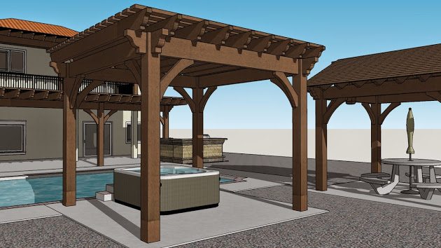 moore residence pergola