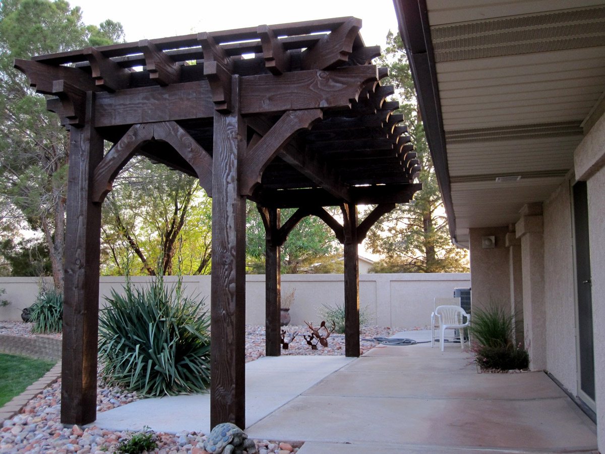 cantilever roof pergola