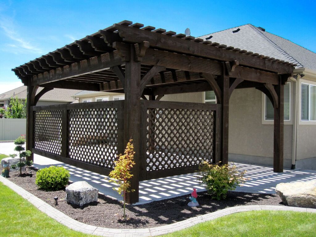 lattice pergola patio shade