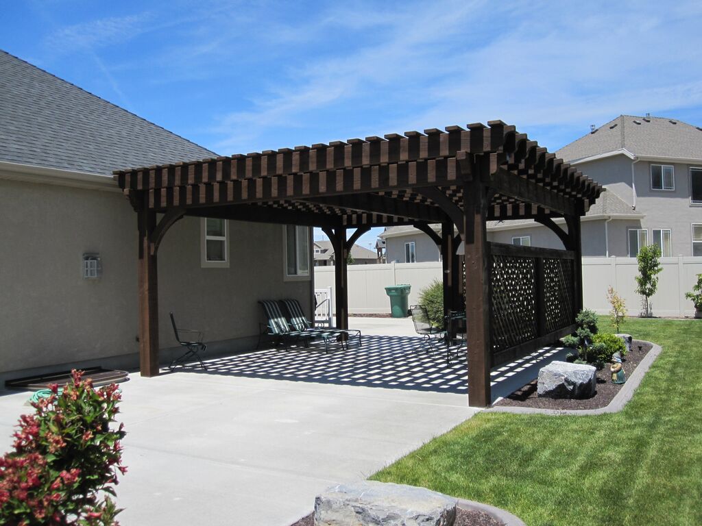 patio shade concrete pergola