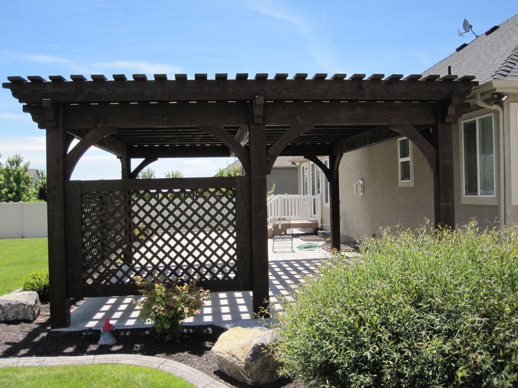 shade concrete patio pergola