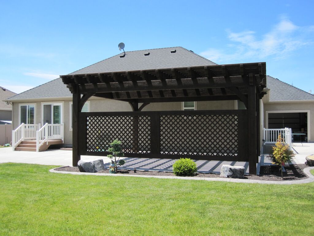 patio shade pergola lattice