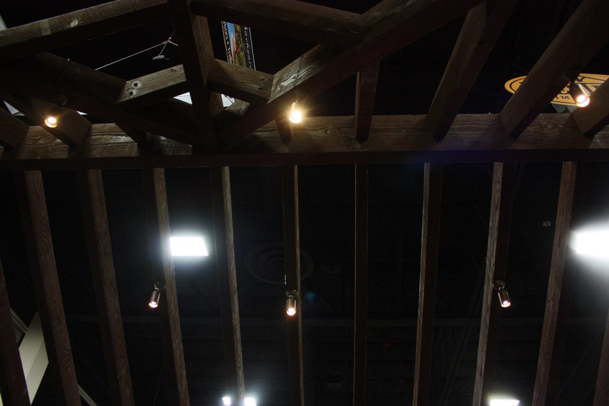 Rafters roof pavilion lighting