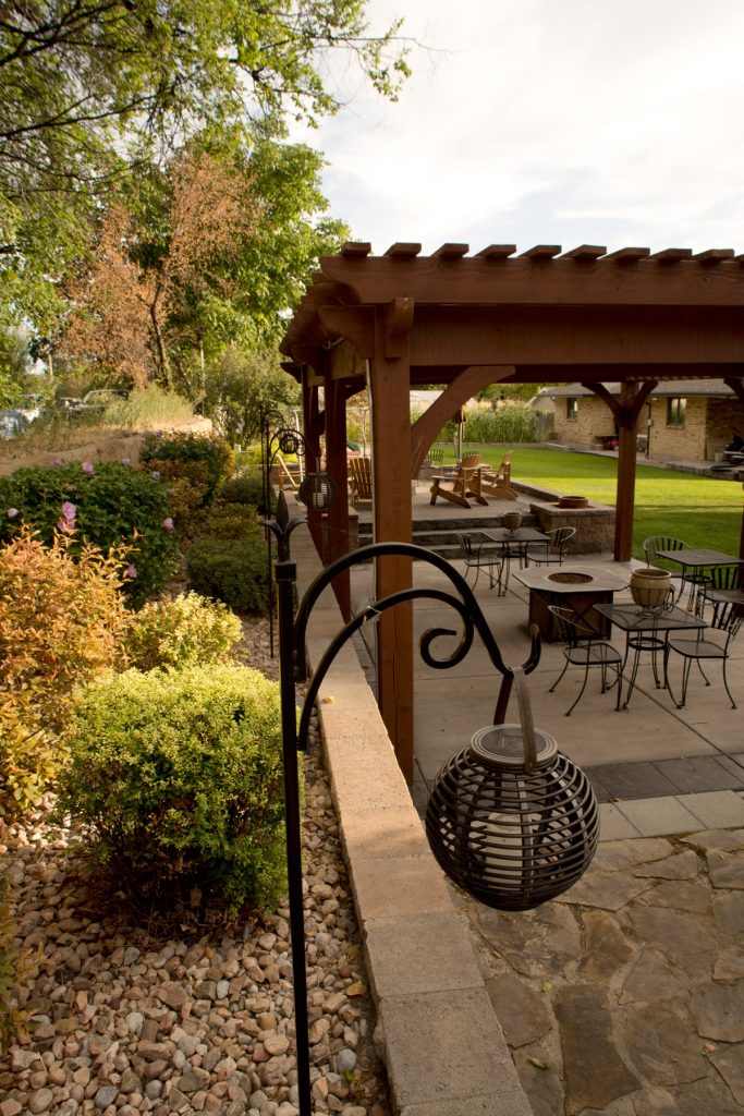 light pergola patio