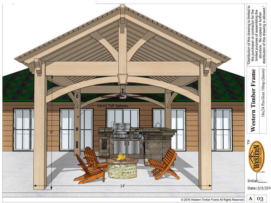 DIY pavilion plan schematic.
