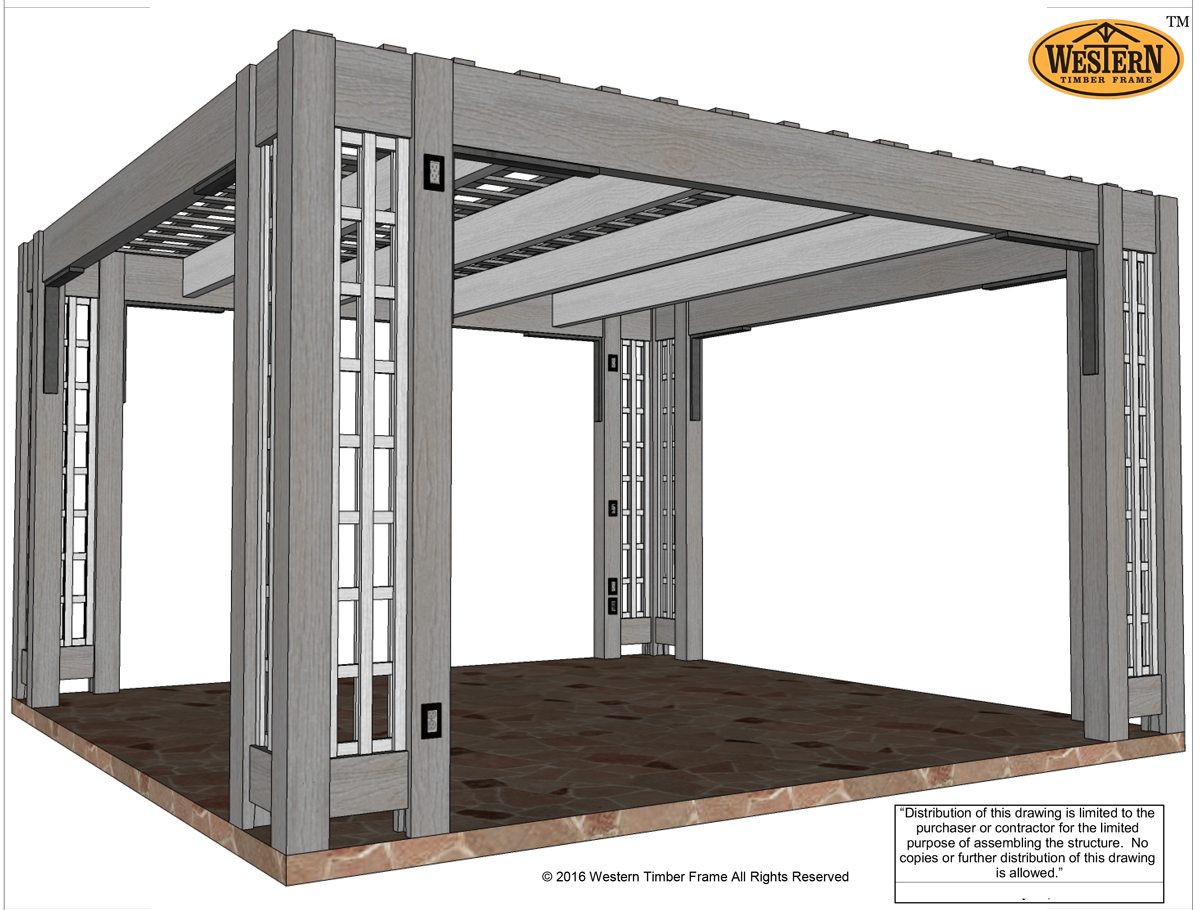 Contemporary design for pergola