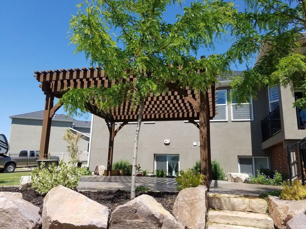 pergola-for-shade2 timber frame concrete pad