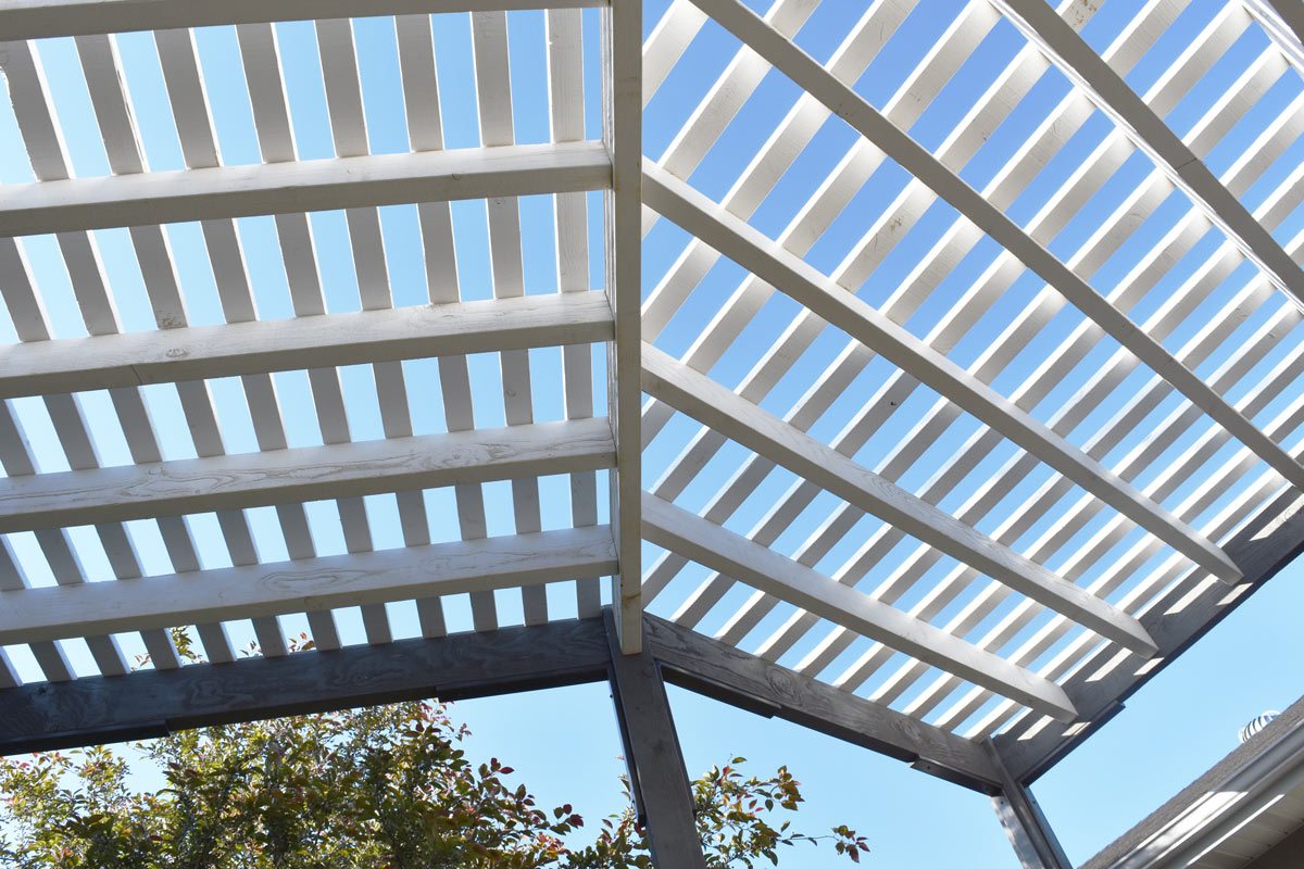 contemporary style pergola roof