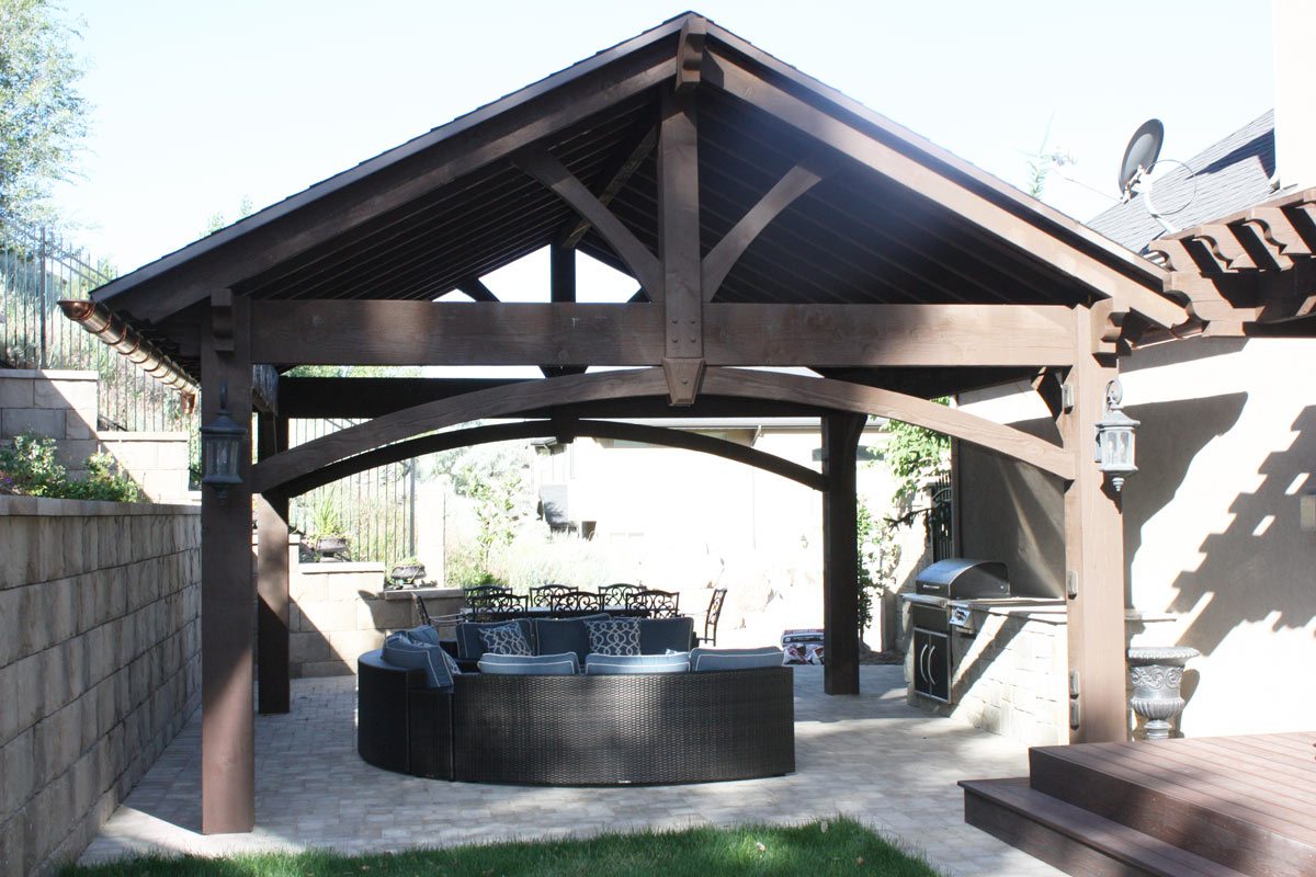 timber frame pavilion kitchen