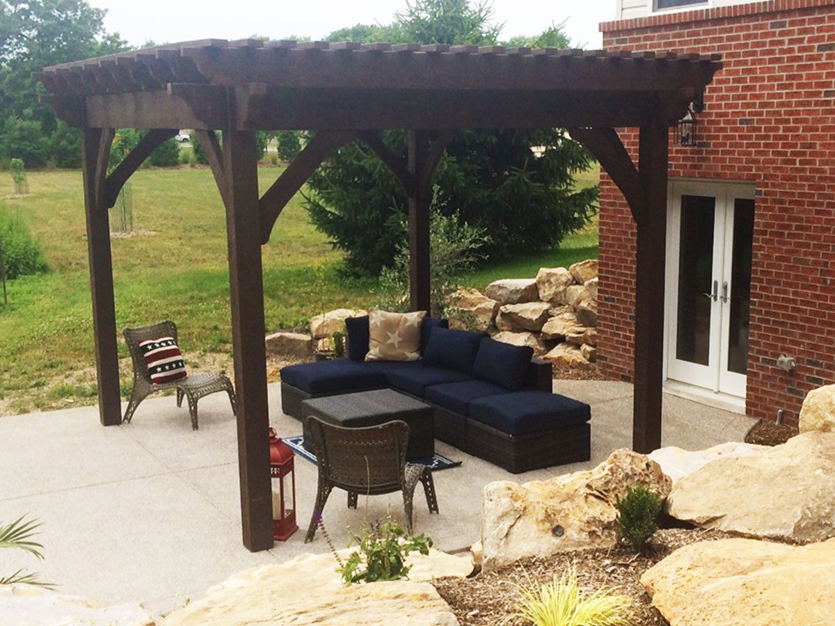 timber frame pergola