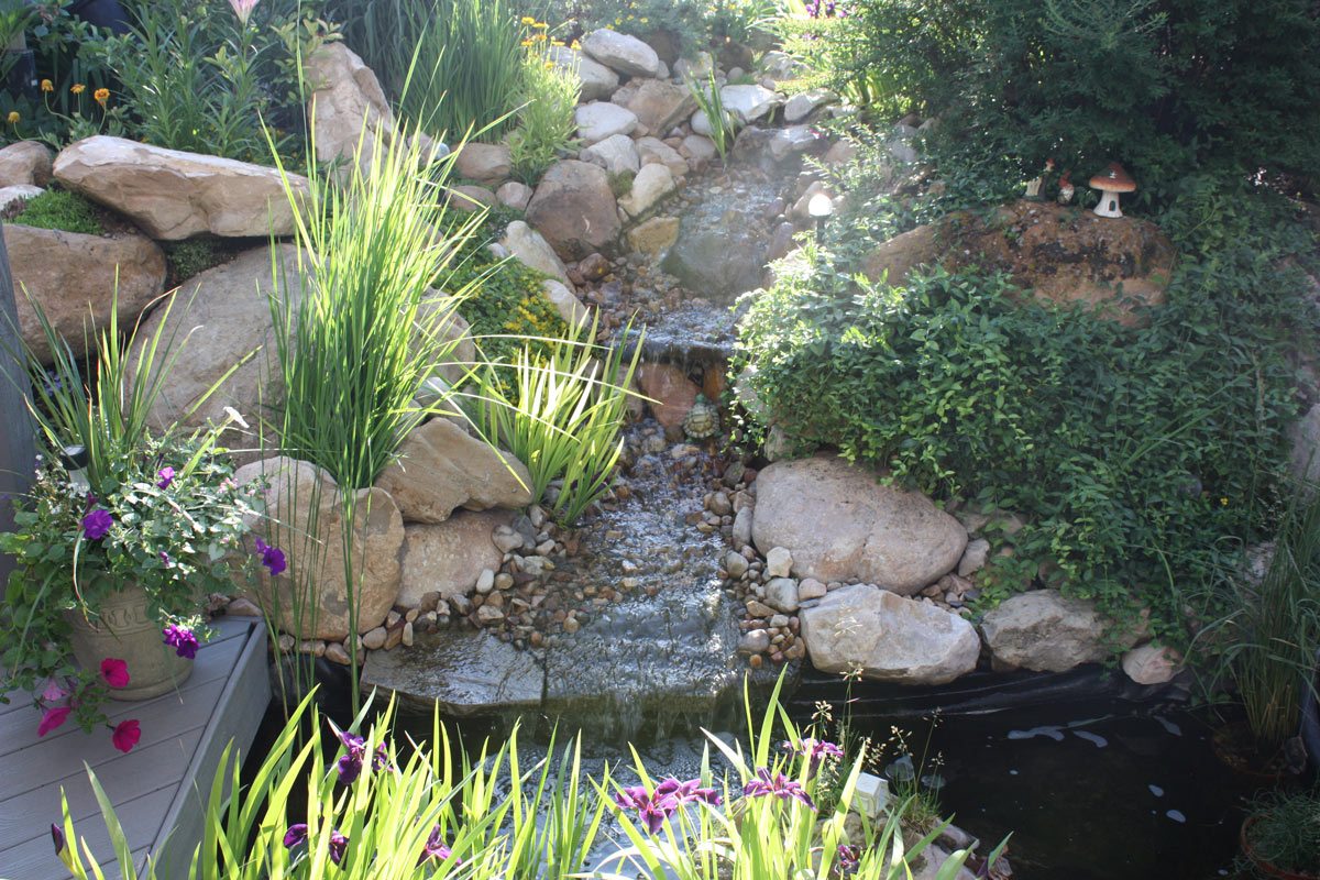 waterfall-creek-bed-landscape waterfall fountain fairy