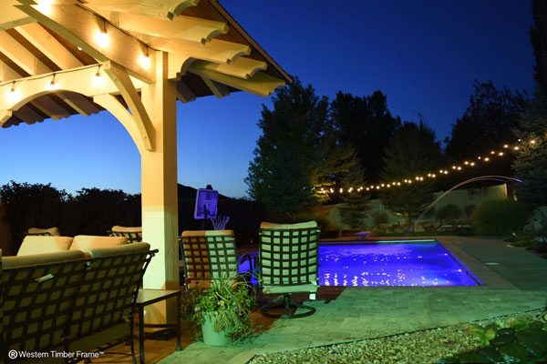 habertson-post-pool-night 10000 series poolside pavilion post