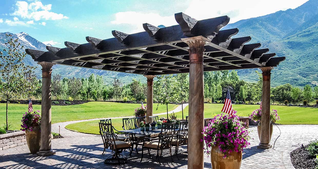 timber pergola tuscany design