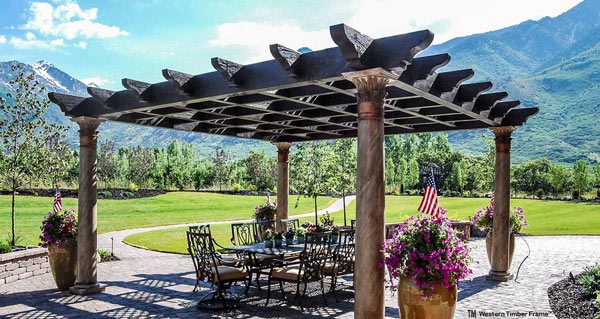 tuscany style shadescape pergola