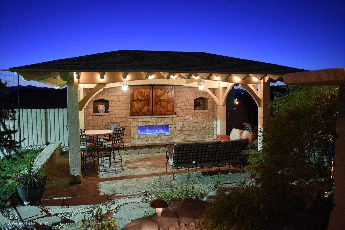 habertson-pavilion-shadescape1 fireplace tv pavilion