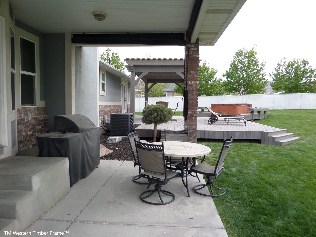 cantilever pergola over deck