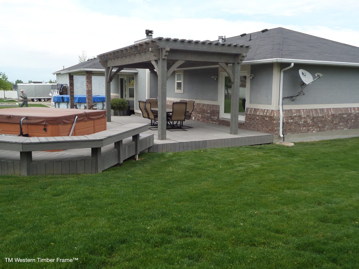 cantilever pergola over deck