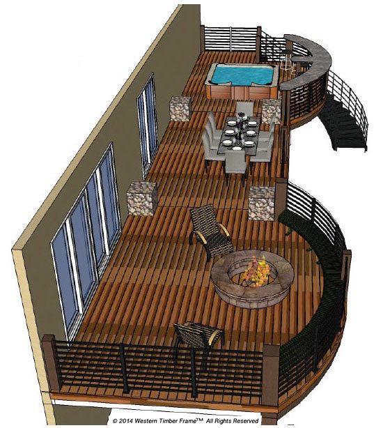 schematic plan for timber frame deck