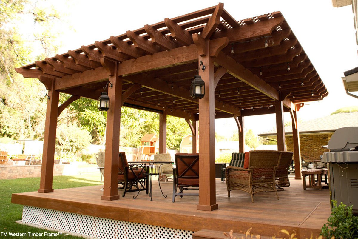 cantilever pergola over deck