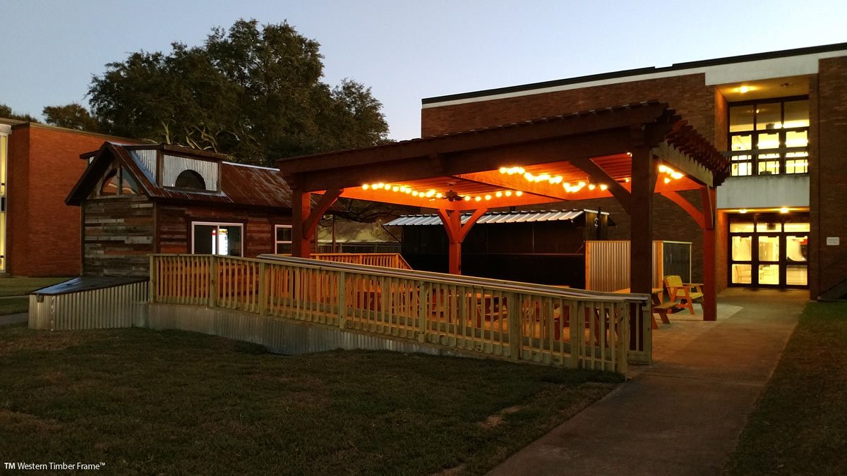 Texas pergola university campus