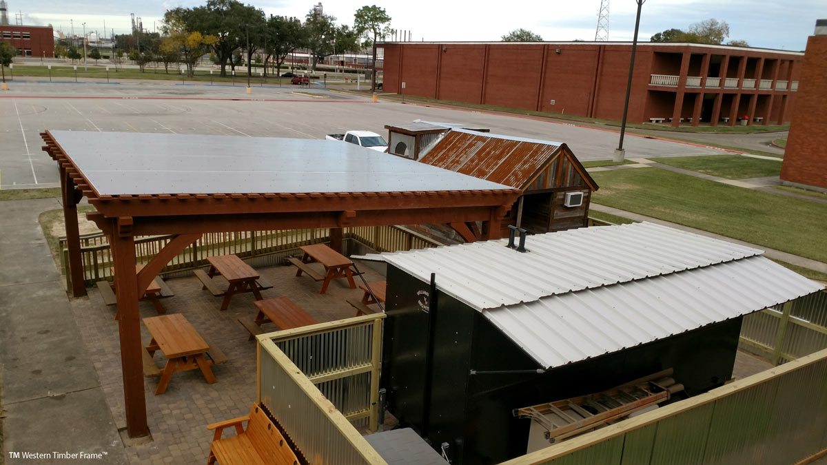 recreational picnic area pergola