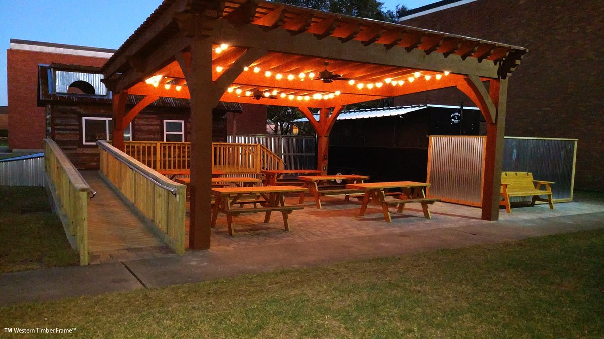 recreational picnic area pergola