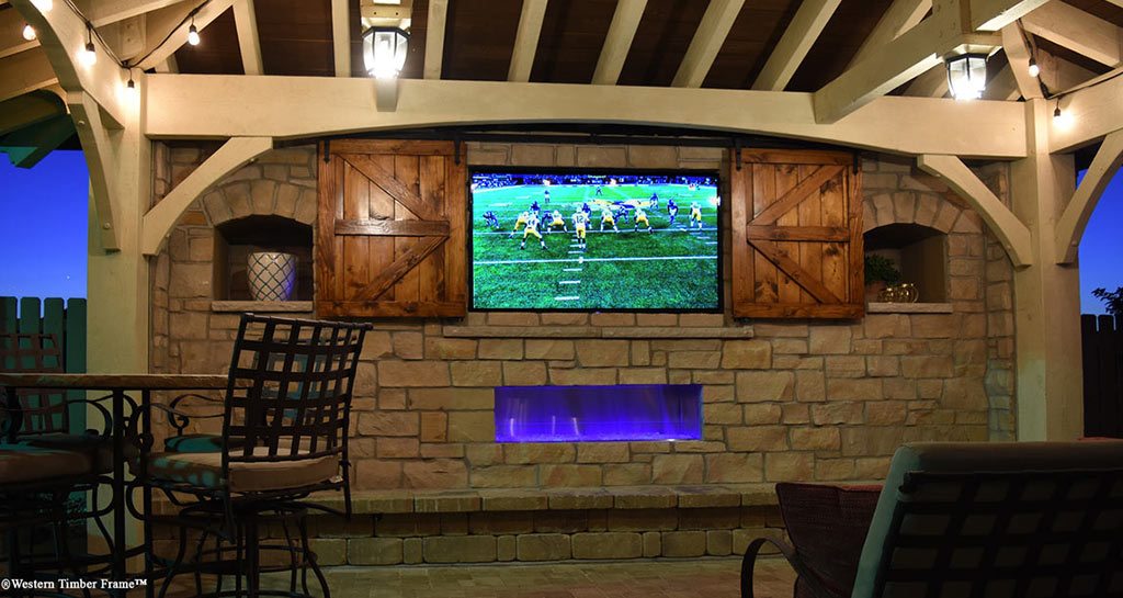 watch football under cabana