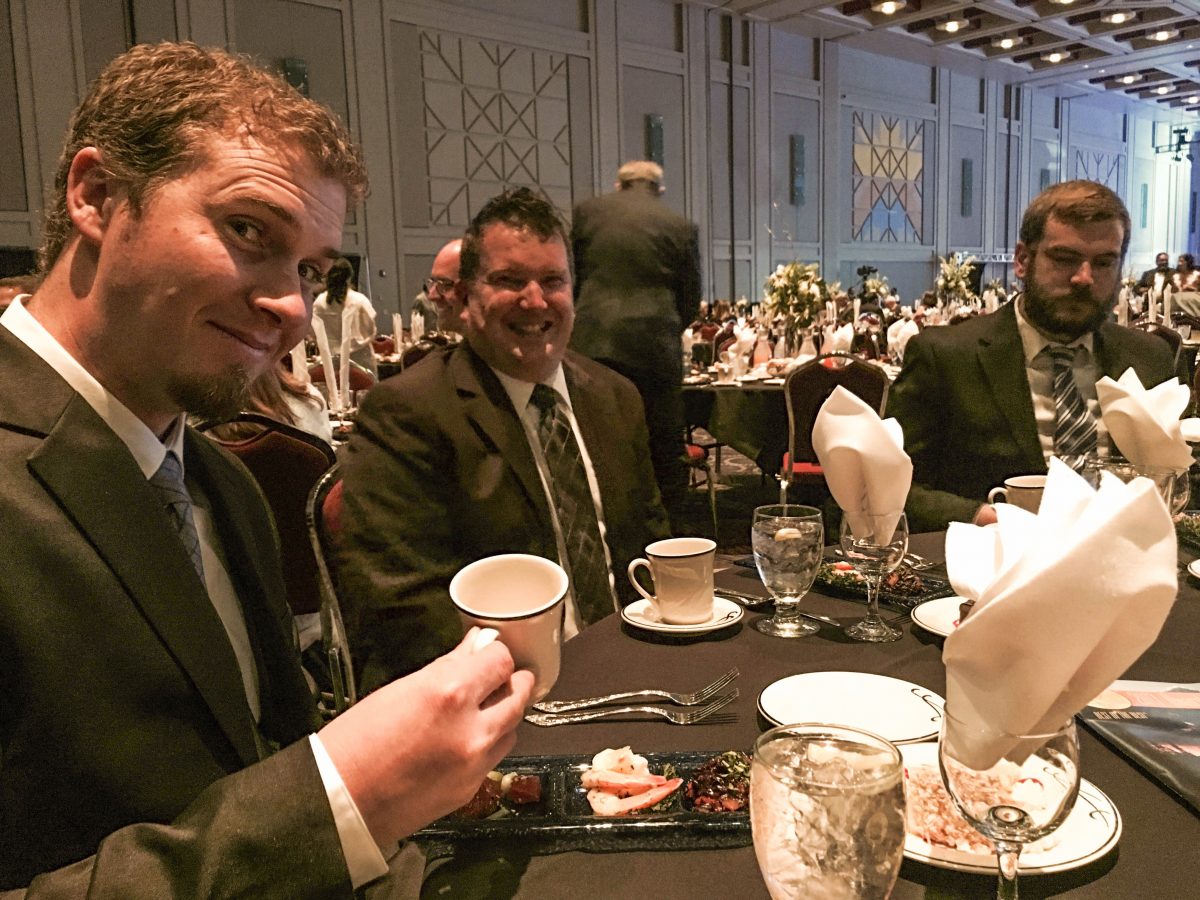 awards-bos-evan-james-steven At the awards ceremony