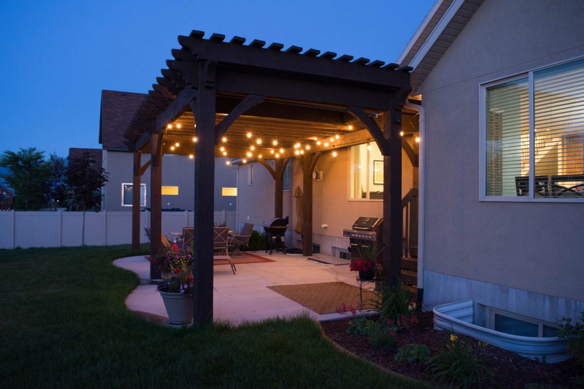davis-best-pergola-kit-night diy pergola kit