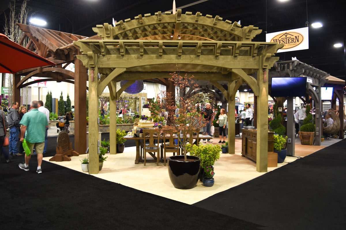 Double roof pergola at show