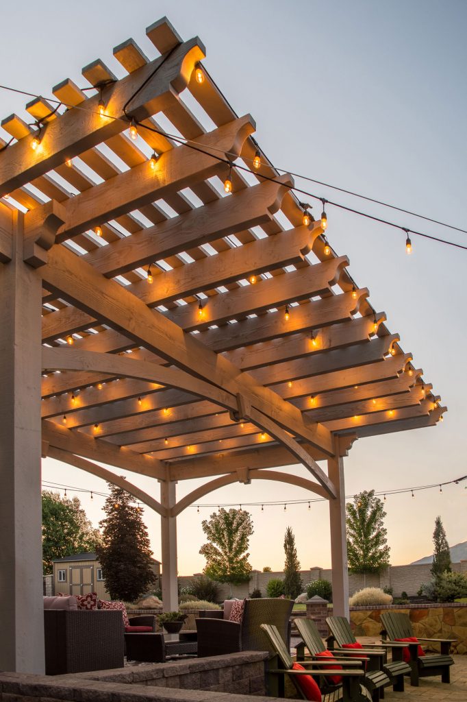 cantilever roof pergola