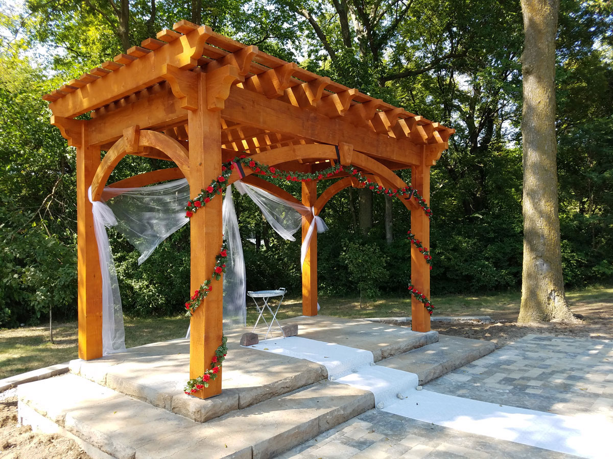 pergola kit outdoor wedding