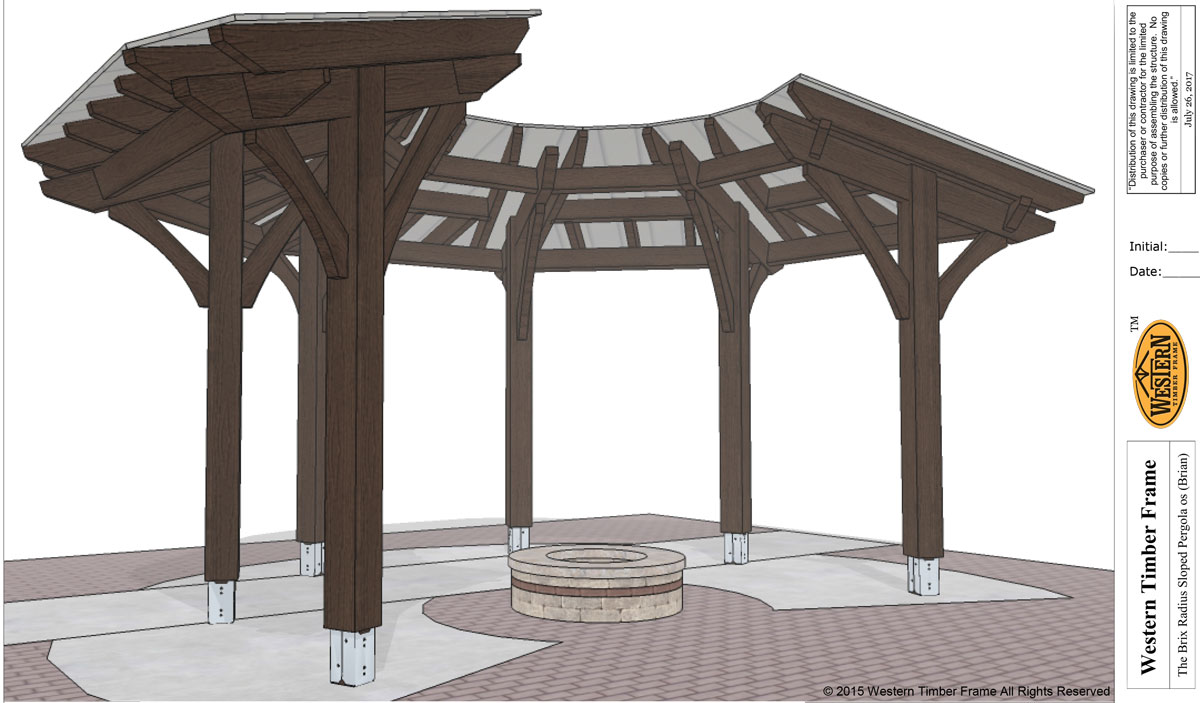 Diy pergola plan for fire pit area