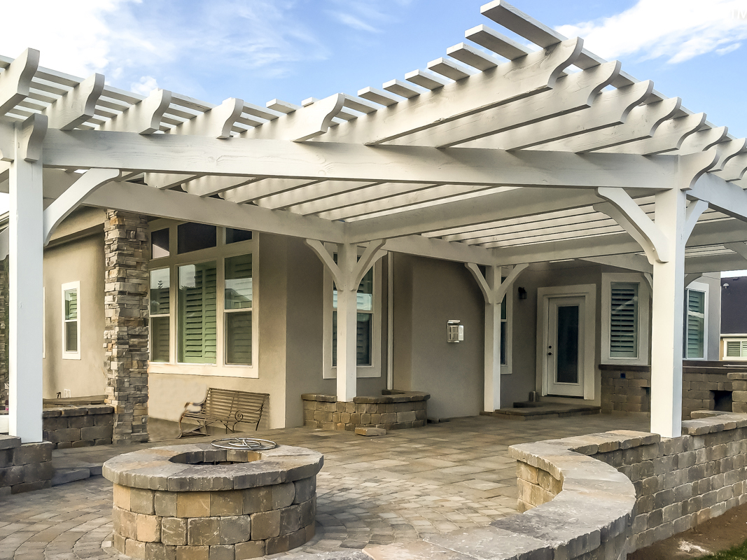 pergola inverted radius roof