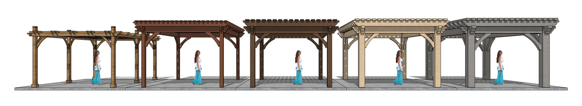 14x22 timber frame pergola comparison