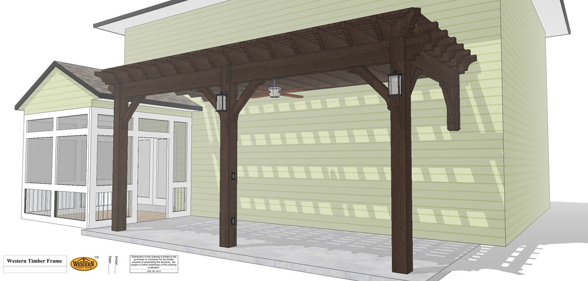 attached pergola plan