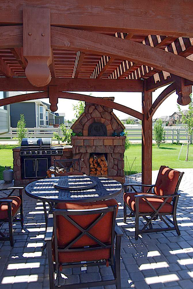 tear drop keystone pergola