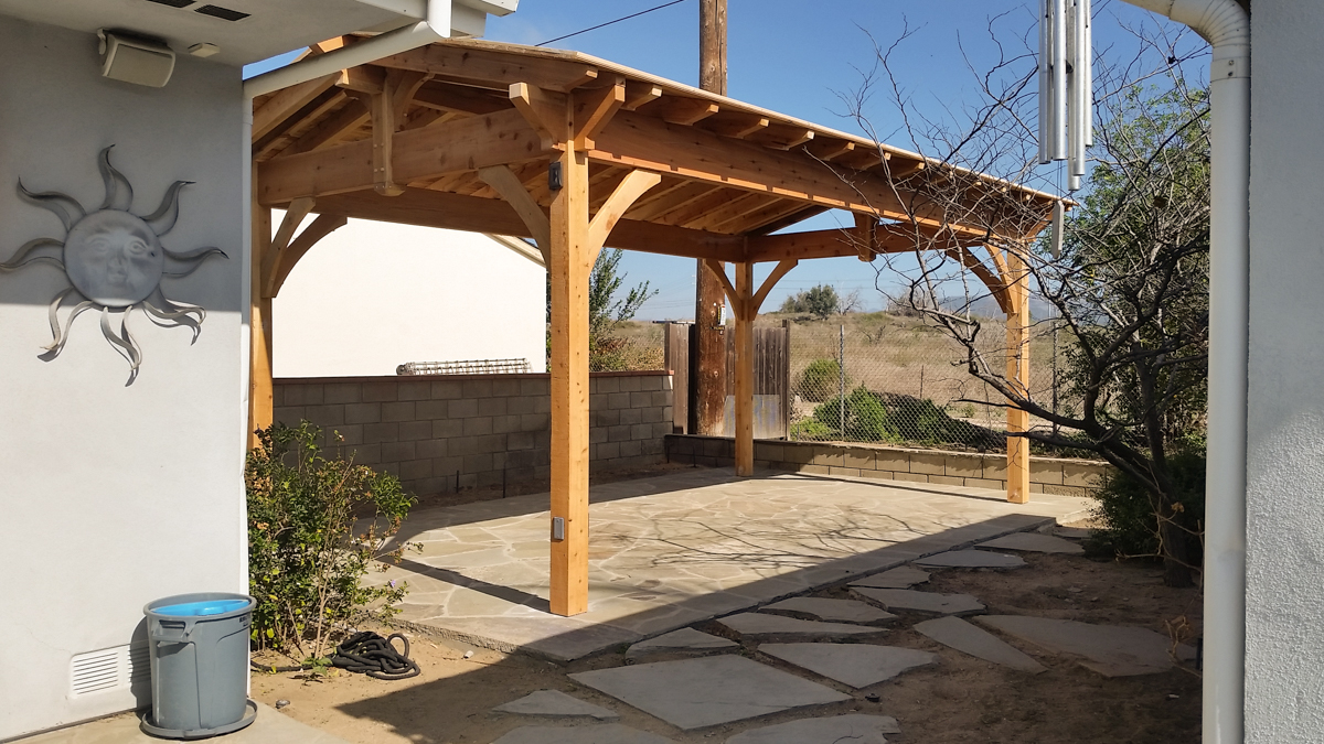 Cedar wood timber frame pavilion