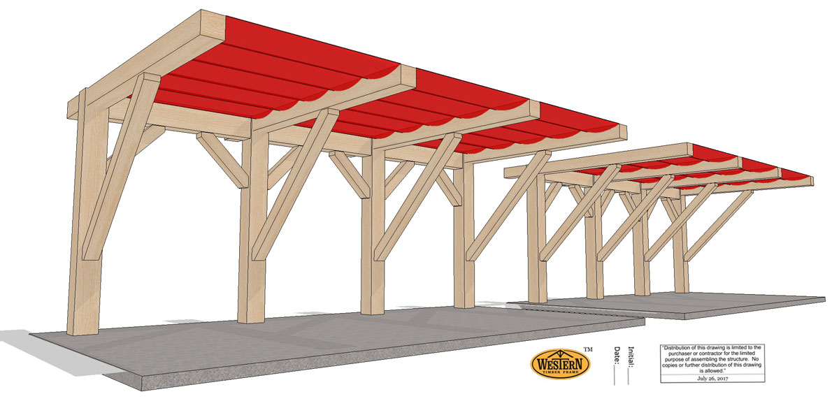 Timber frame custom pergola