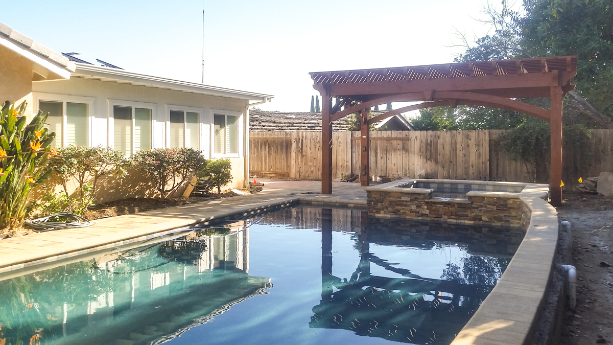akong-pergola-pool1 shadescape pergola kit pool