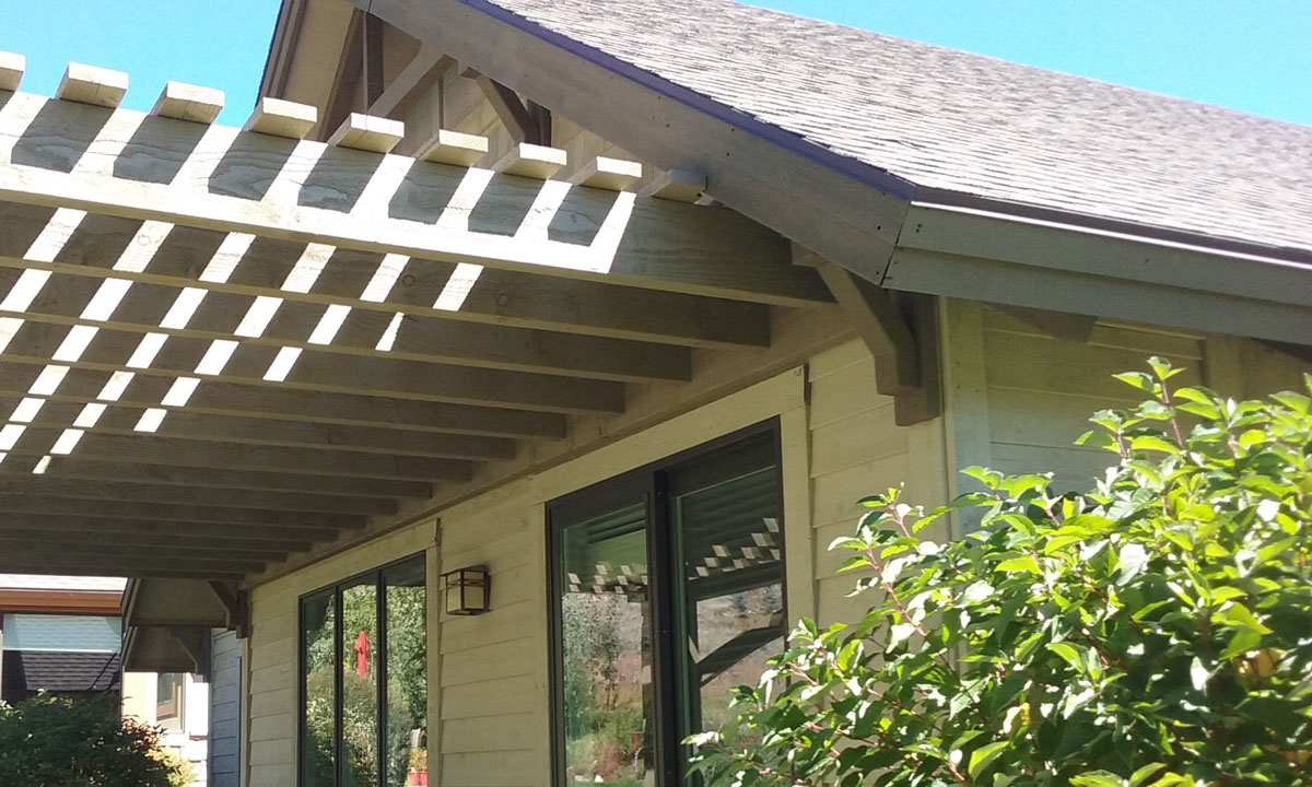 attached pergola under roof