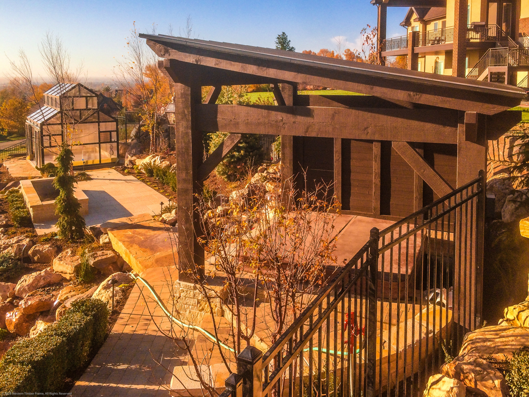 hot tub privacy wall pavilion